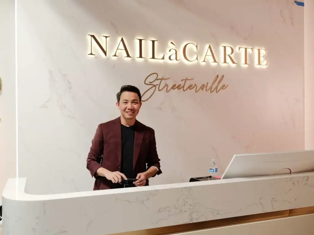 A luxury hand care session featuring elegant fourth of july nail inspo options