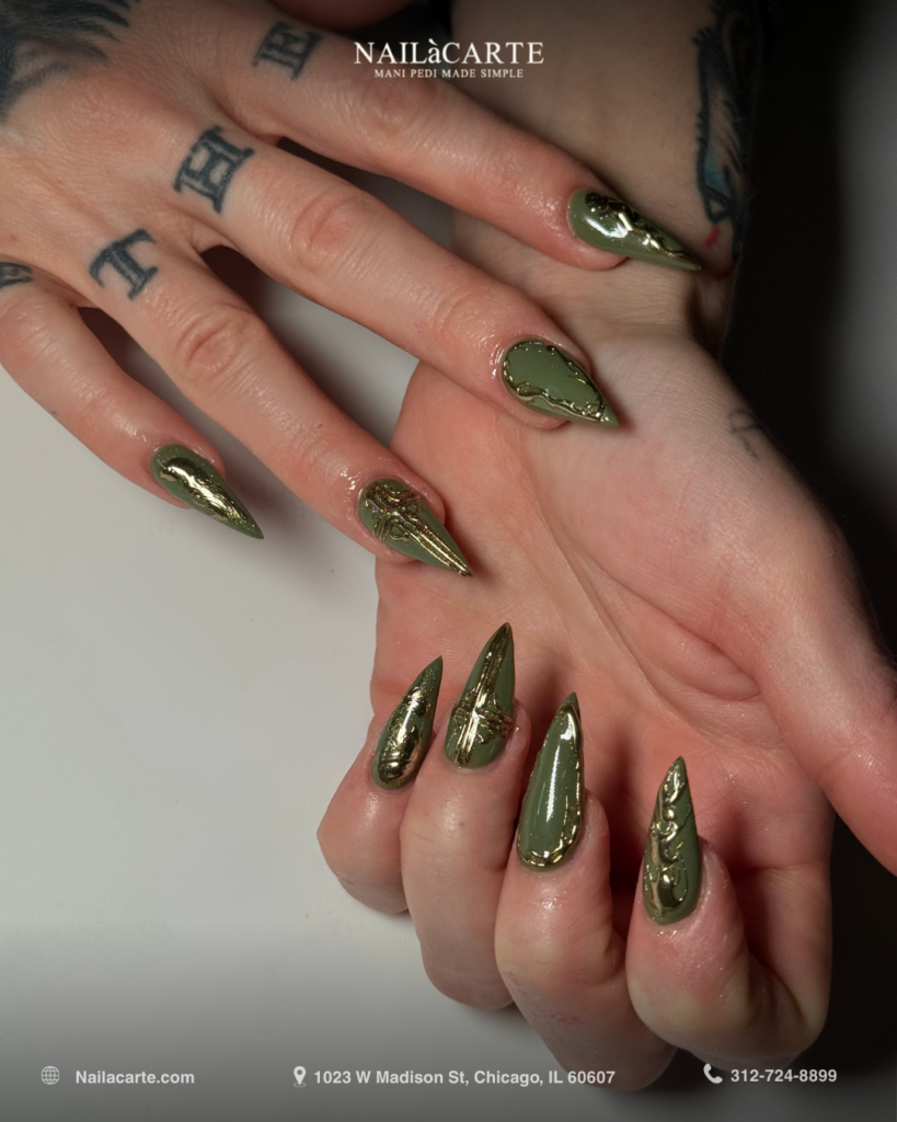 Nail art in West Loop at NailàCarte Chicago