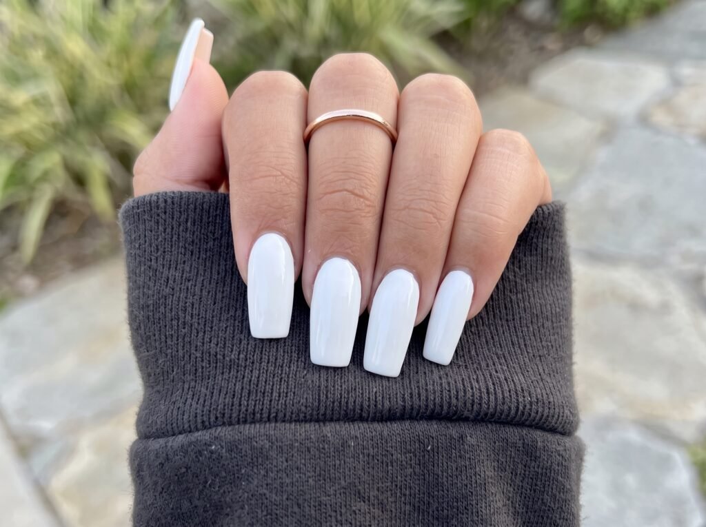 best white nails for short medium and long nail lengths