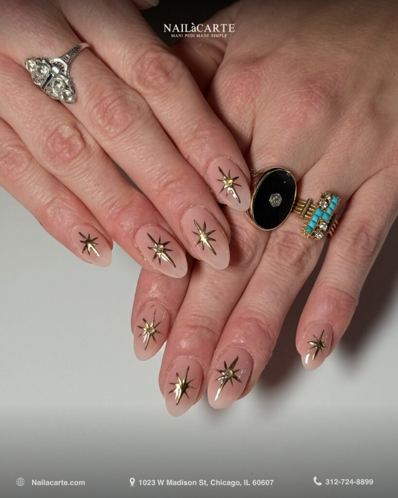 Builder gel nails during refill and maintenance appointment