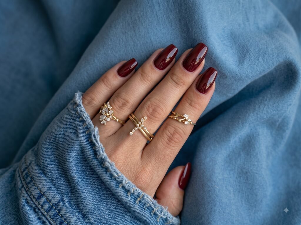 classic ruby red ruby nails for a timeless manicure
