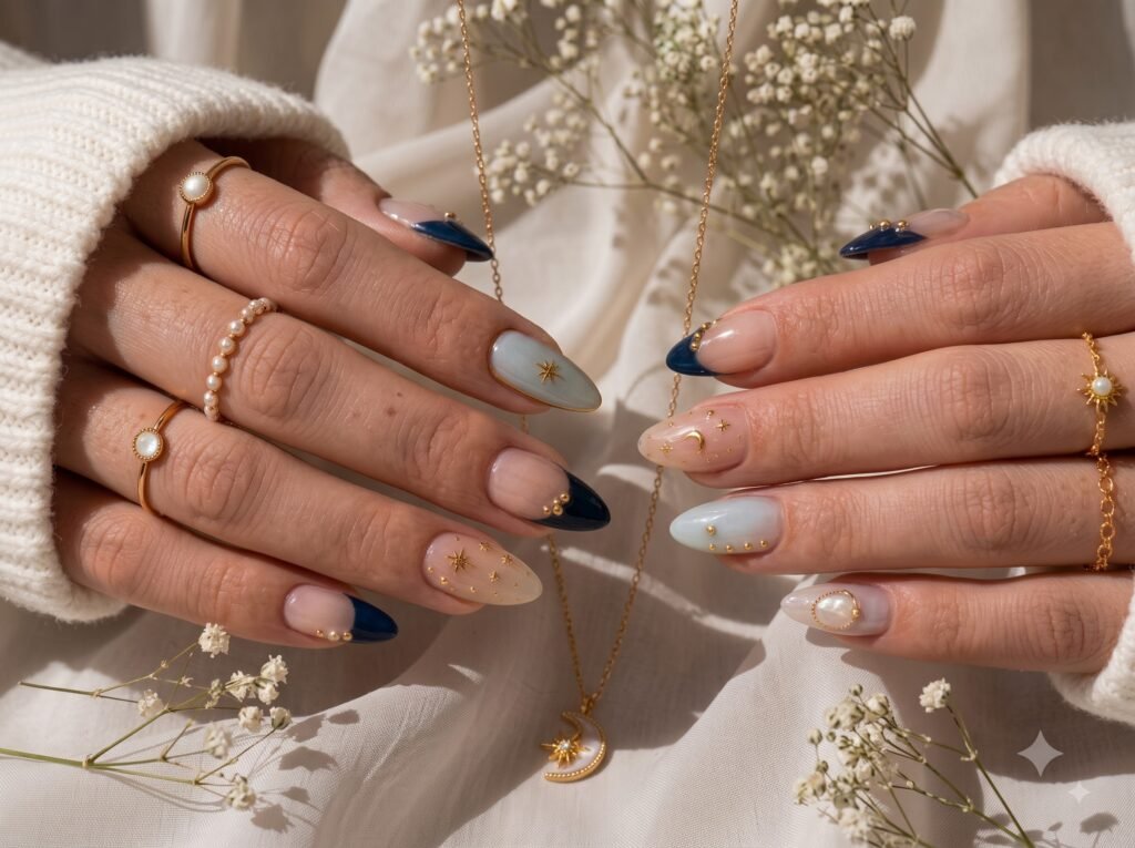 lovely nails designs in nude with subtle French tips