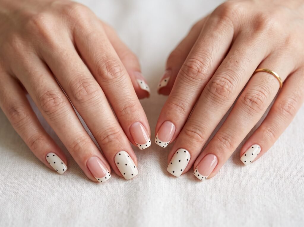 fresh nails designs with short almond and squoval nail shapes
