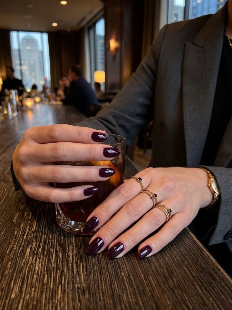Black olive and muted pistachio micro-accents showcasing september nail ideas Wicker Park at NailàCarte.