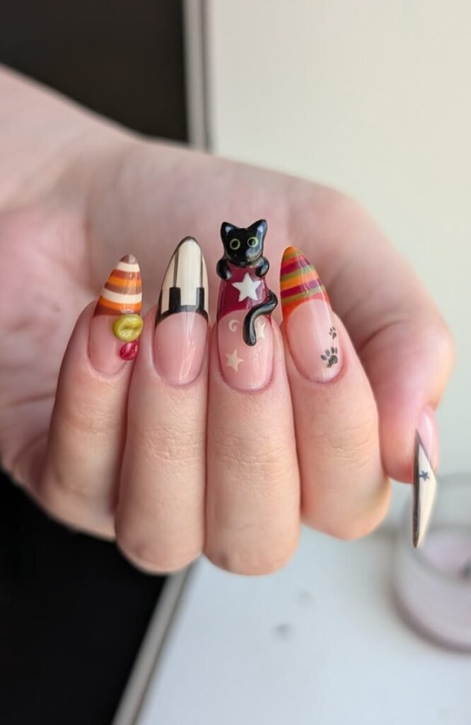chic Halloween nails Chicago