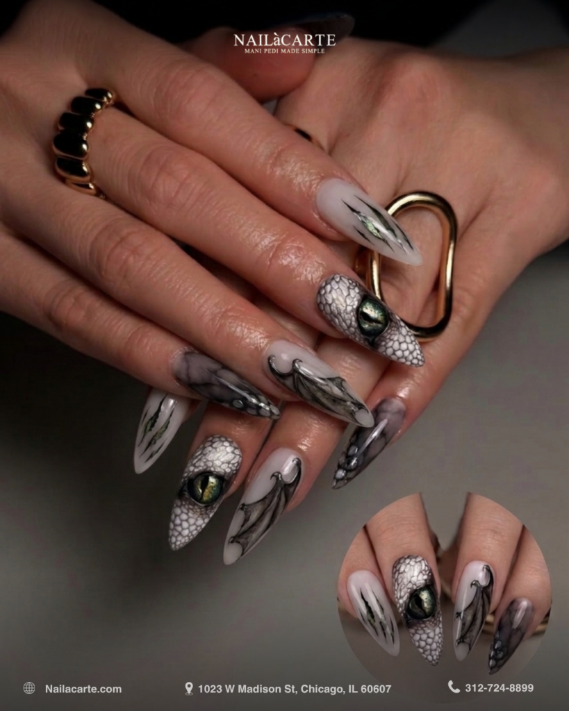 Nails near me Chicago for Halloween nail art