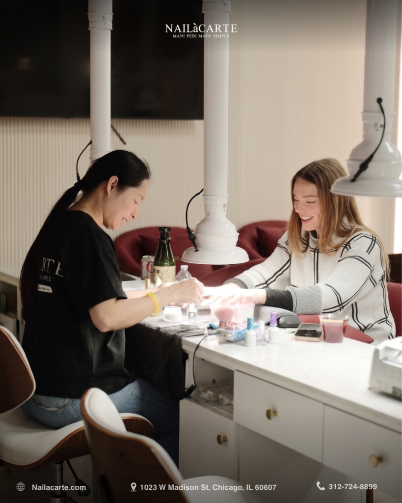 Nail salon near me Chicago with clean manicure service