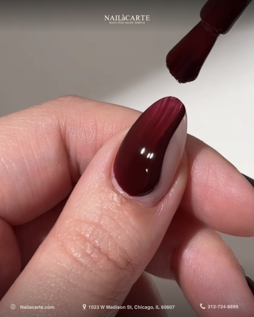 Cherry noir nail polish at NailàCarte Gold Coast
