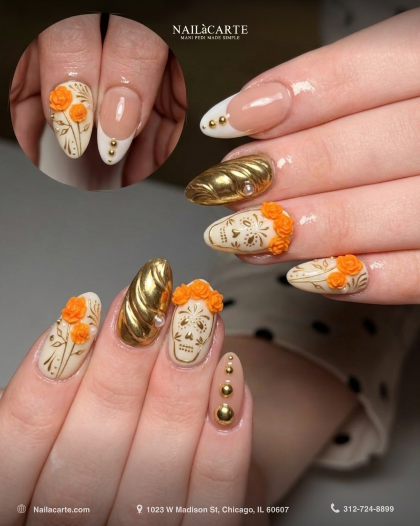 Where to book Halloween nails at Wicker Park for cute chic nail art